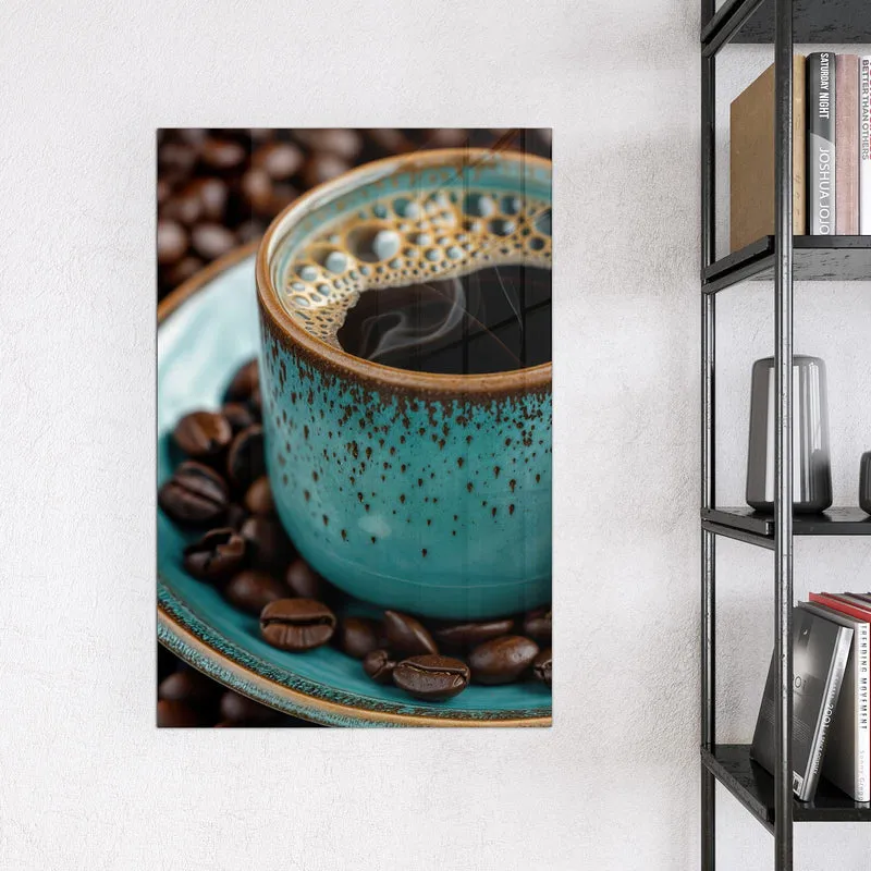 Magnettafel - Türkise Kaffeetasse