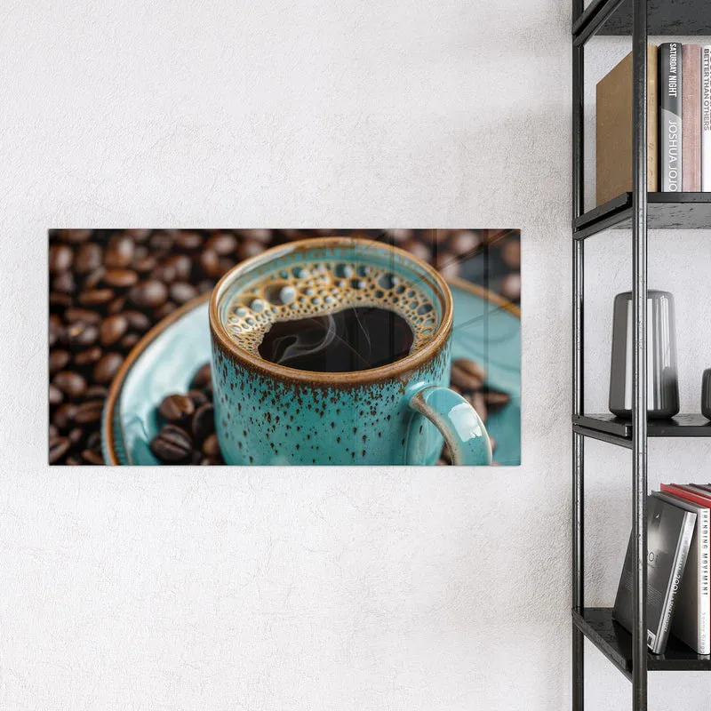 Magnettafel - Türkise Kaffeetasse