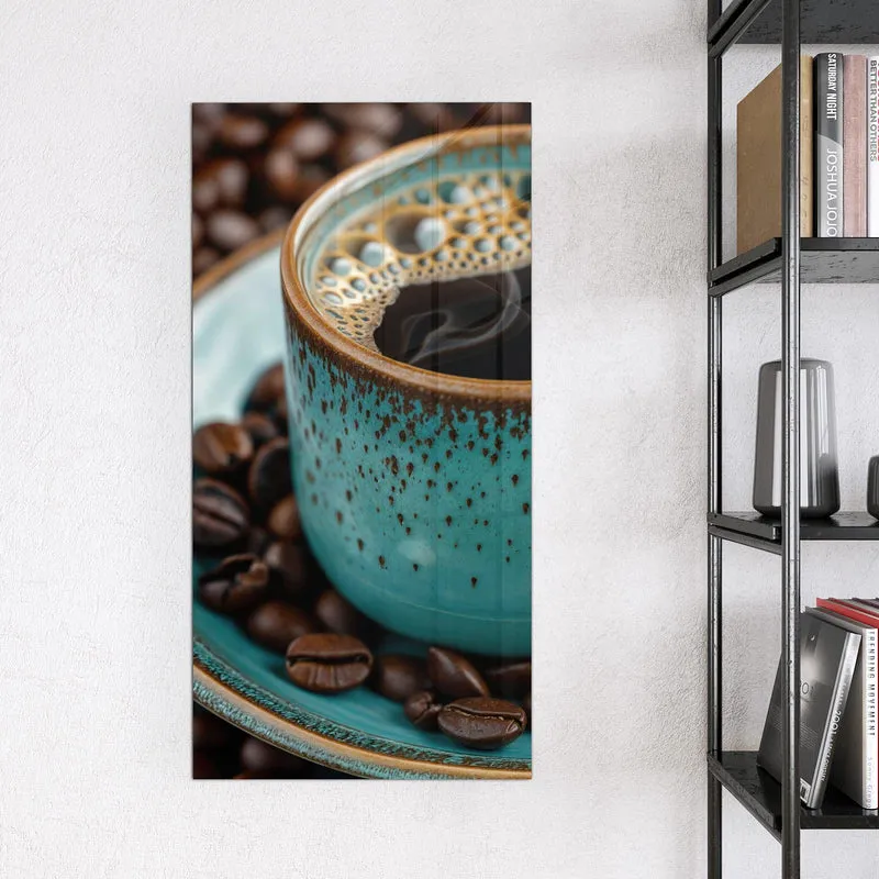 Magnettafel - Türkise Kaffeetasse