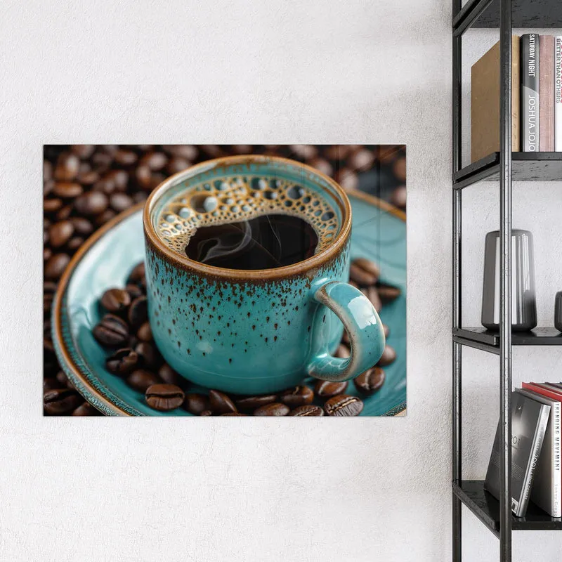 Magnettafel - Türkise Kaffeetasse