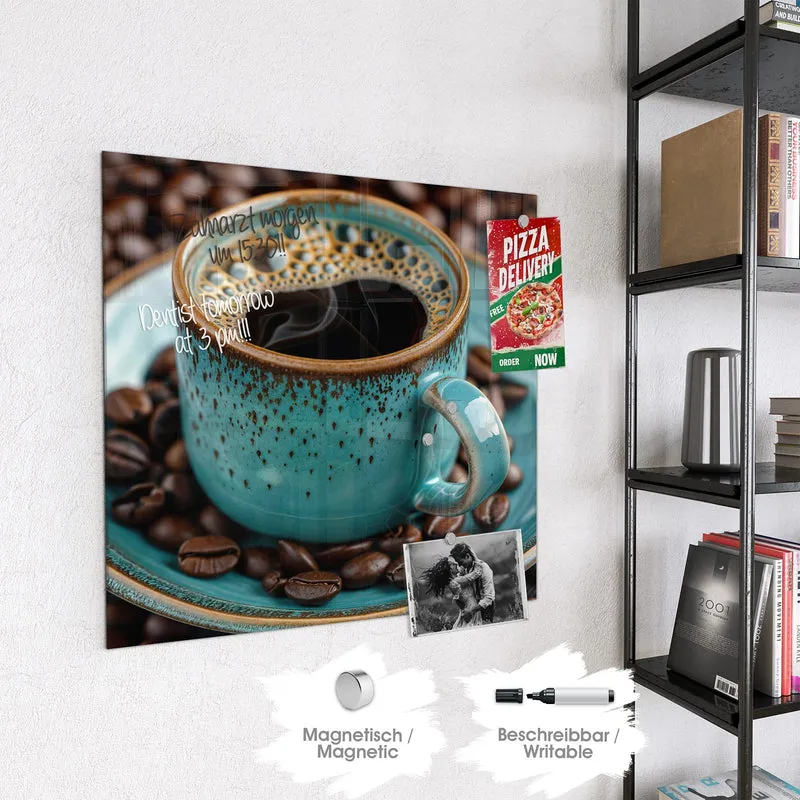 Magnettafel - Türkise Kaffeetasse