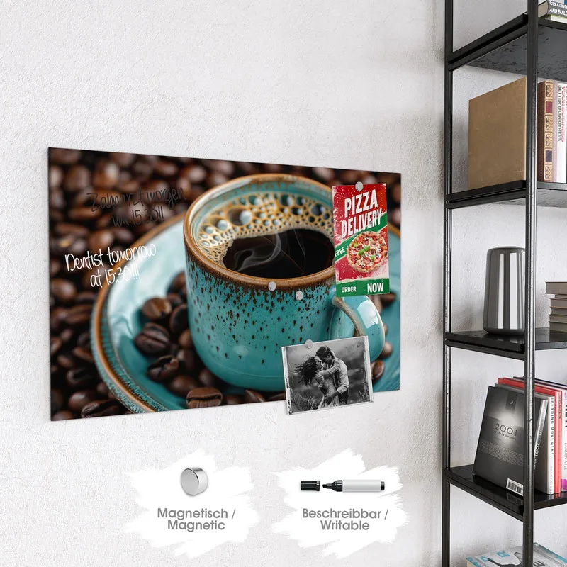 Magnettafel - Türkise Kaffeetasse