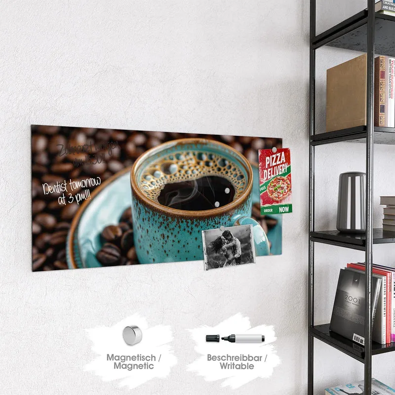 Magnettafel - Türkise Kaffeetasse