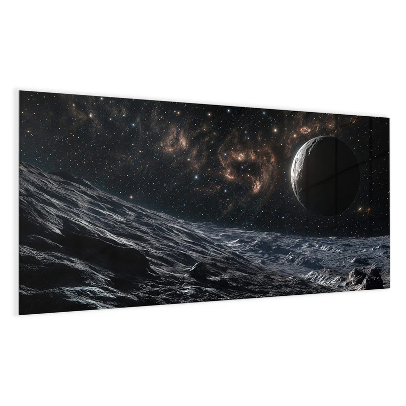 Magnettafel - Mondlandschaft im All