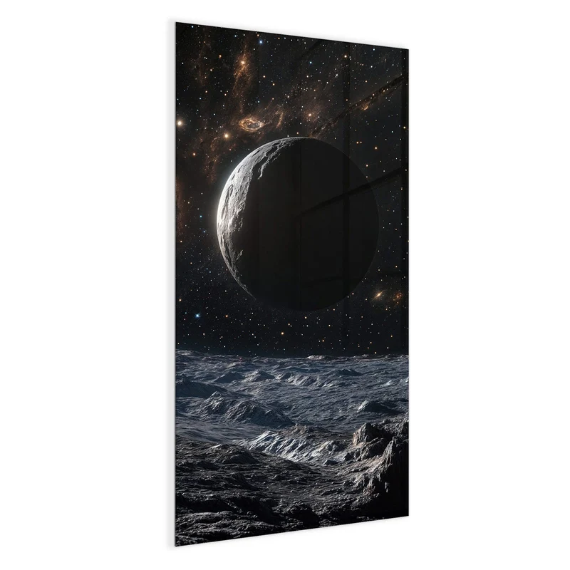 Magnettafel - Mondlandschaft im All