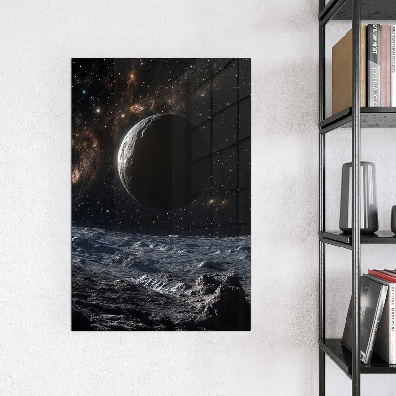 Magnettafel - Mondlandschaft im All