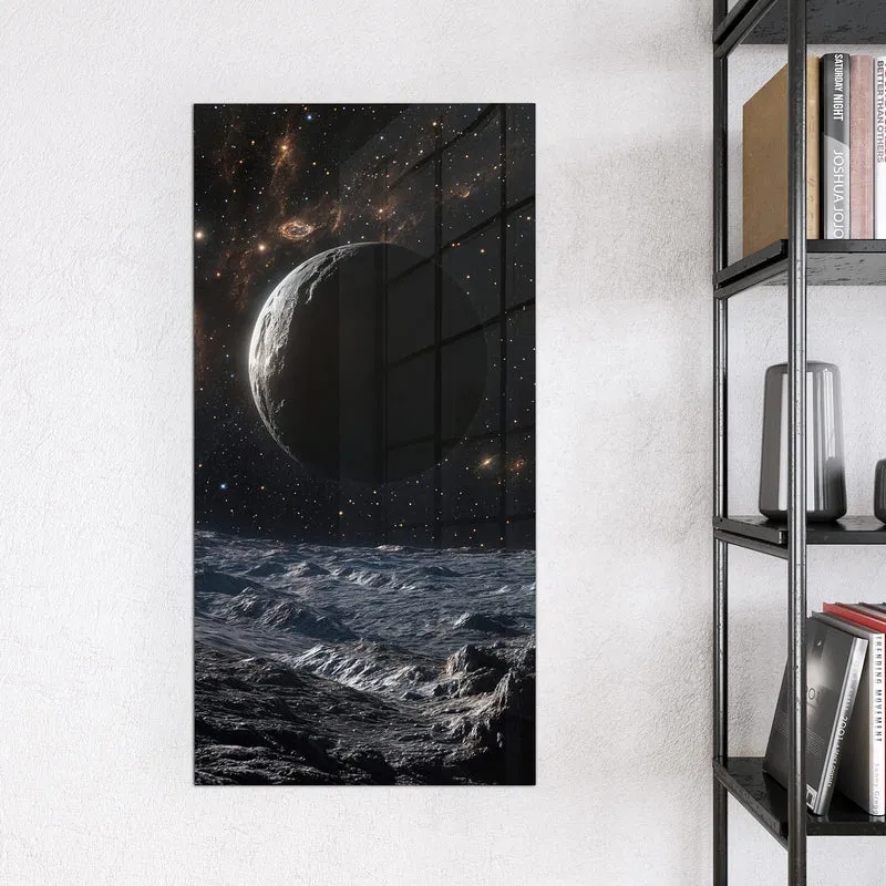 Magnettafel - Mondlandschaft im All