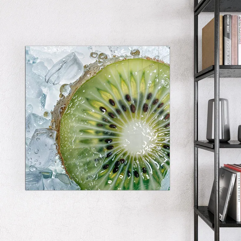 Magnettafel - Kiwischeibe auf Eis