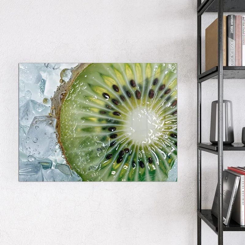 Magnettafel - Kiwischeibe auf Eis