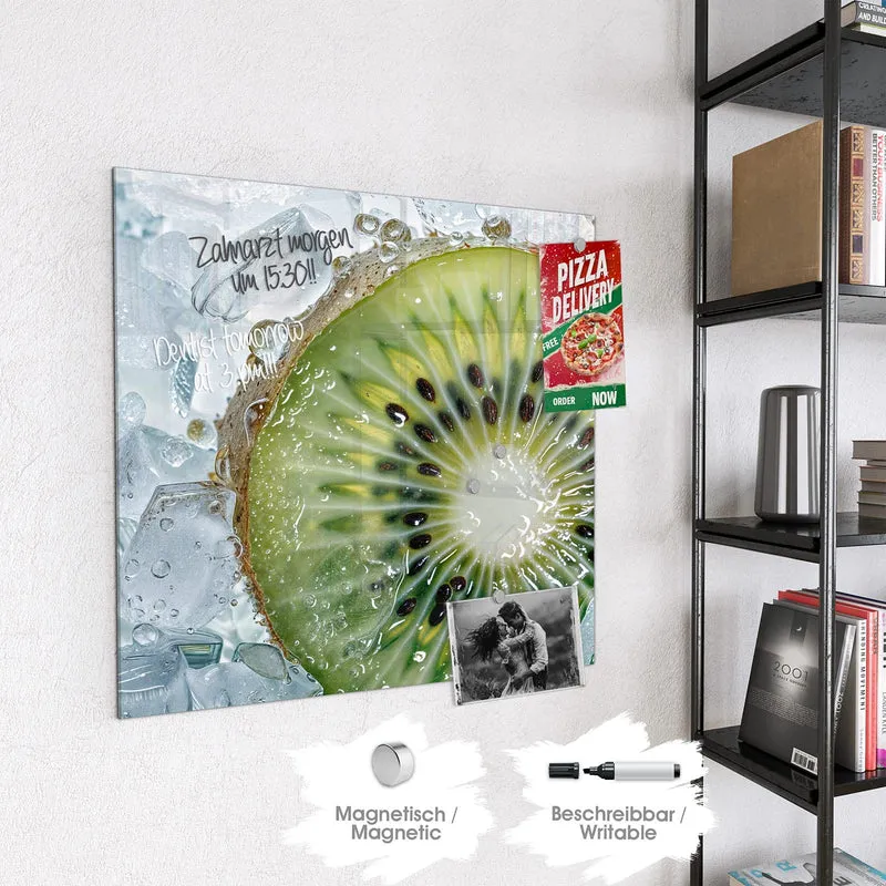 Magnettafel - Kiwischeibe auf Eis