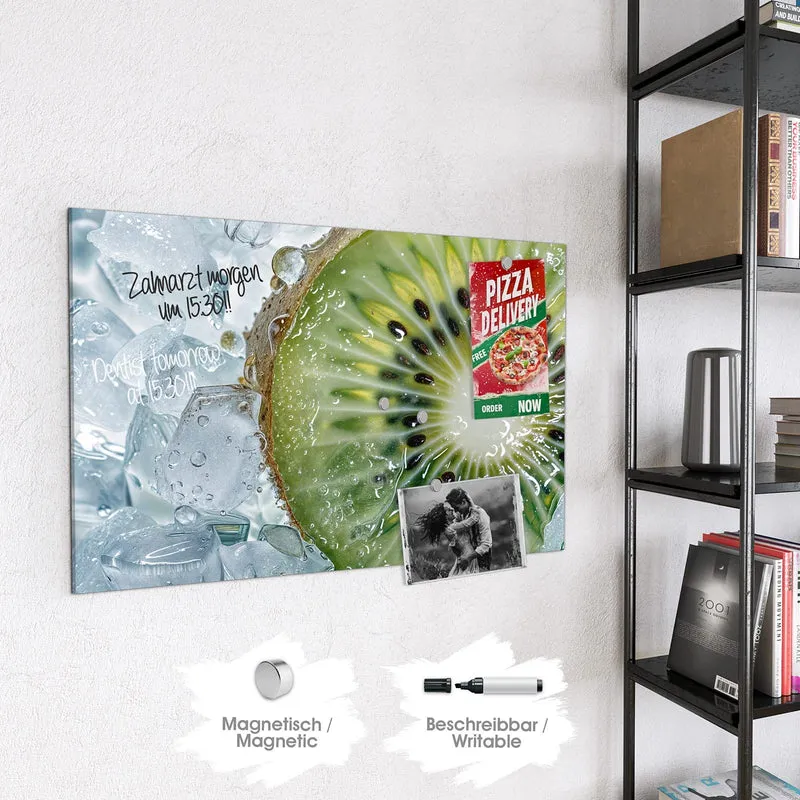 Magnettafel - Kiwischeibe auf Eis