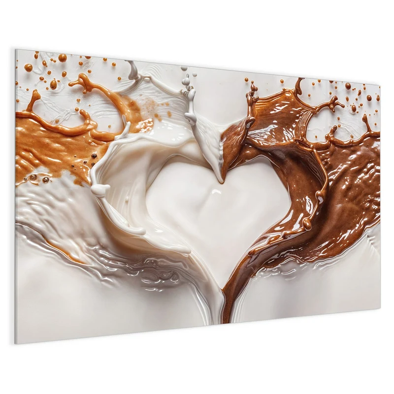 Magnettafel - Herz aus Milch und Kakao