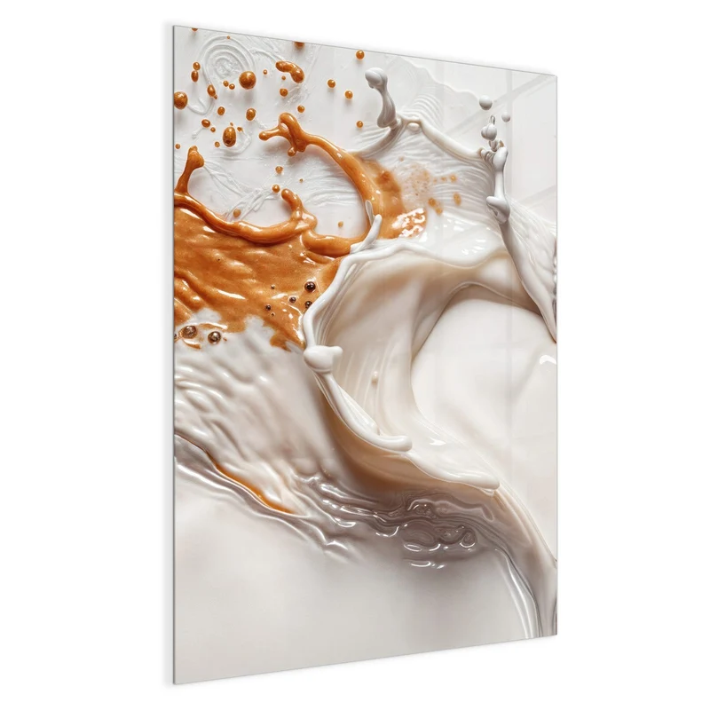 Magnettafel - Herz aus Milch und Kakao