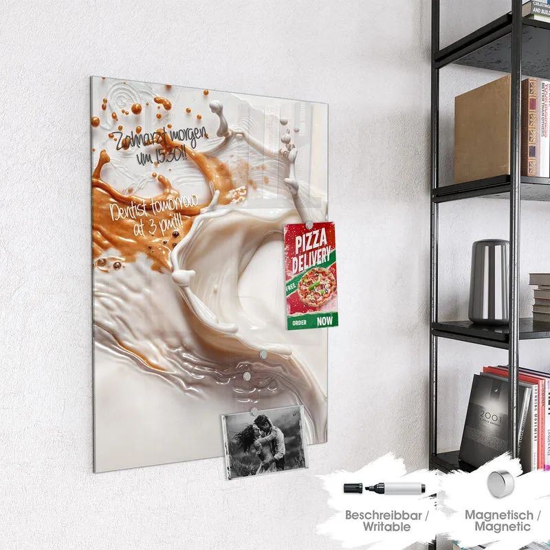 Magnettafel - Herz aus Milch und Kakao