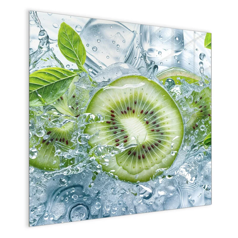Magnettafel - Kiwischeiben im Wasser
