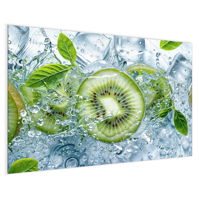 Magnettafel - Kiwischeiben im Wasser