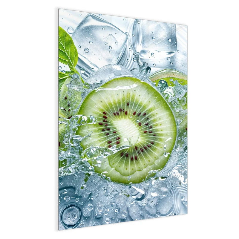 Magnettafel - Kiwischeiben im Wasser