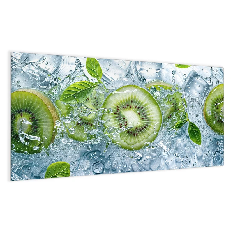 Magnettafel - Kiwischeiben im Wasser