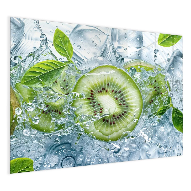 Magnettafel - Kiwischeiben im Wasser
