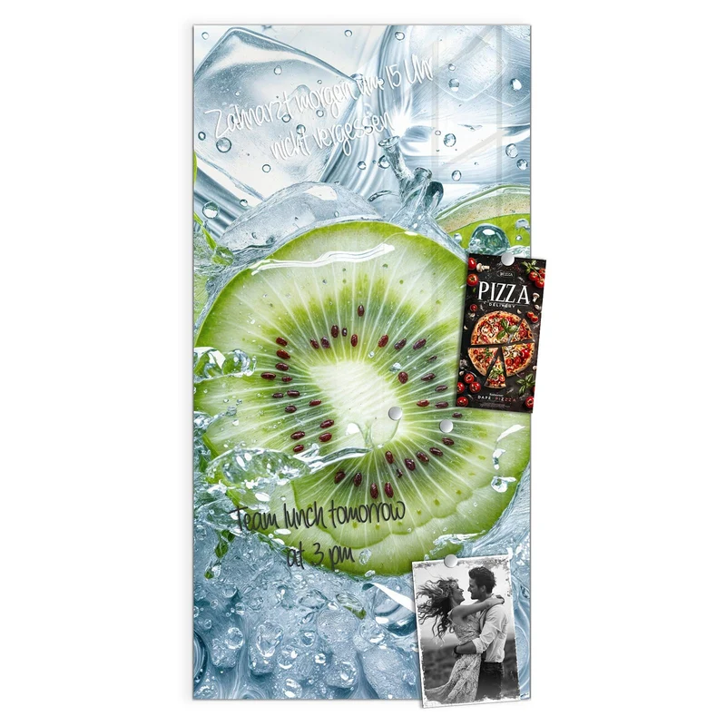 Magnettafel - Kiwischeiben im Wasser