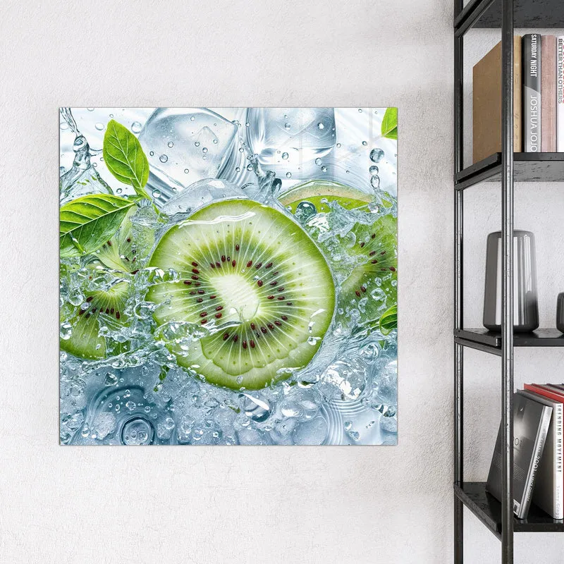 Magnettafel - Kiwischeiben im Wasser