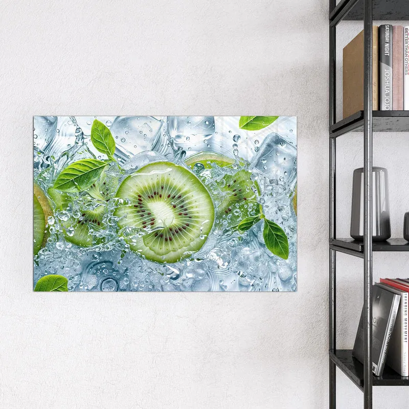 Magnettafel - Kiwischeiben im Wasser