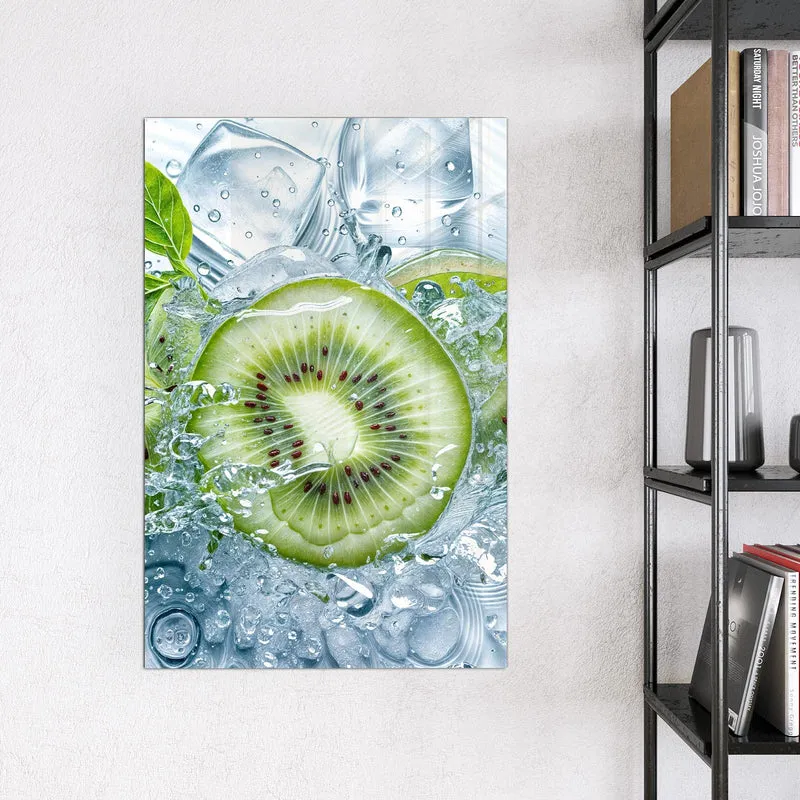 Magnettafel - Kiwischeiben im Wasser