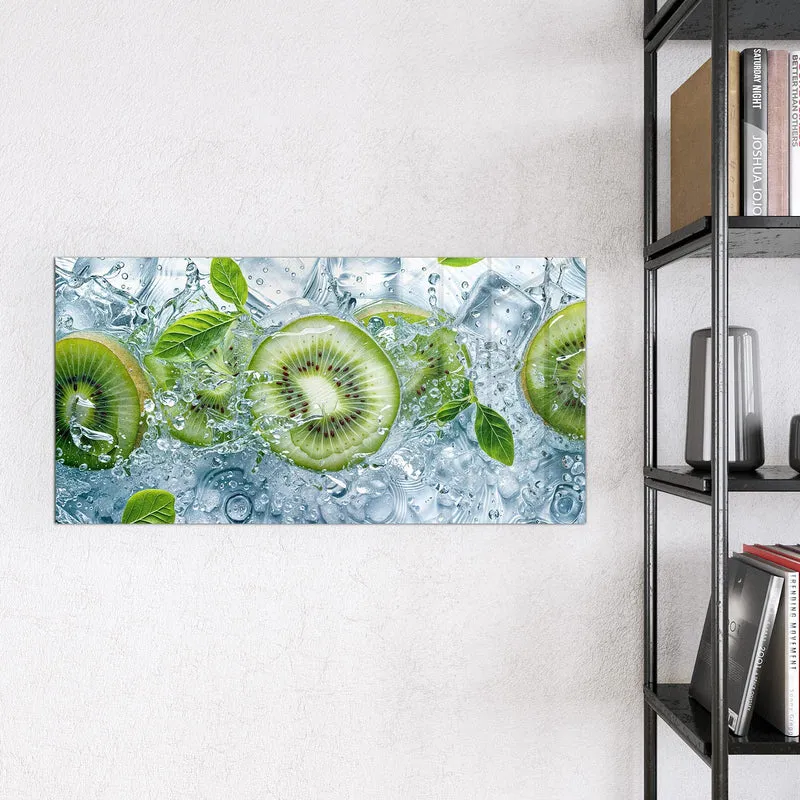 Magnettafel - Kiwischeiben im Wasser