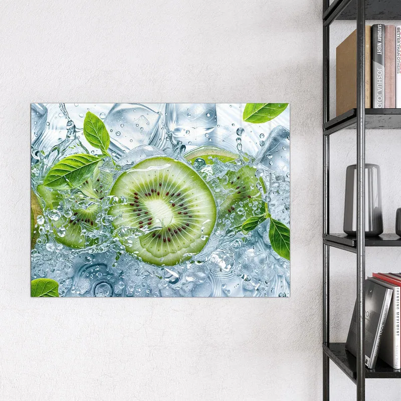 Magnettafel - Kiwischeiben im Wasser