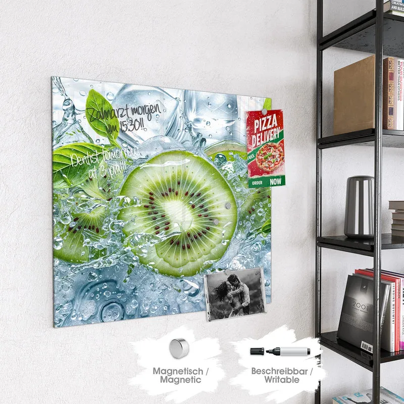 Magnettafel - Kiwischeiben im Wasser