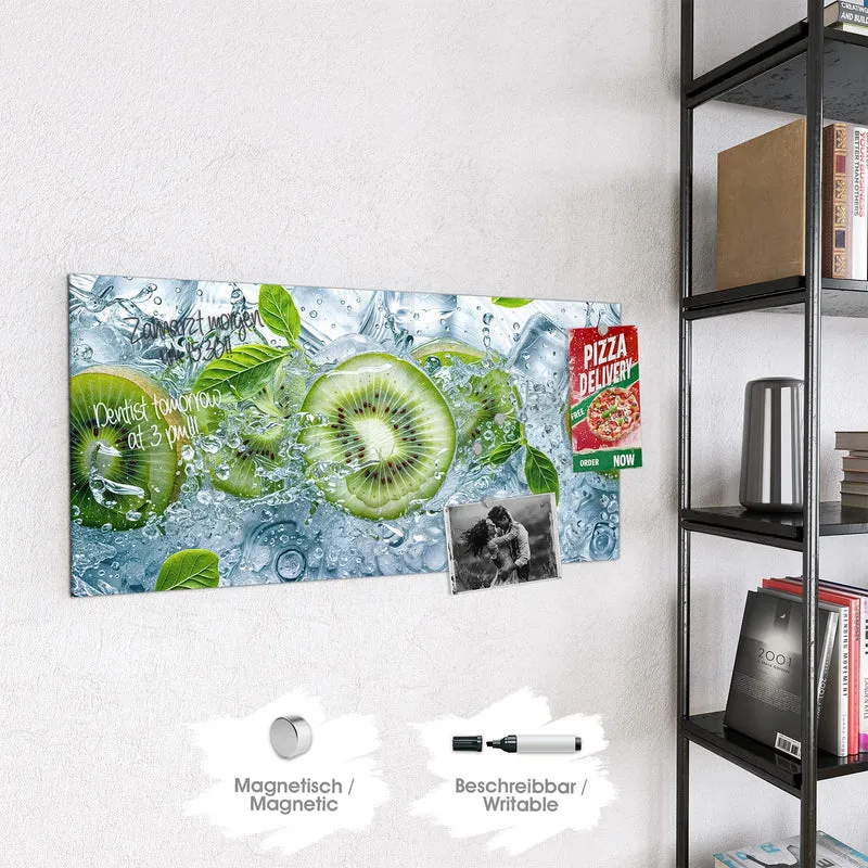 Magnettafel - Kiwischeiben im Wasser