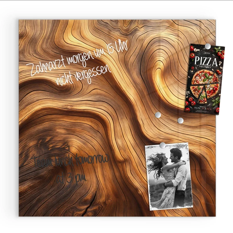 Magnettafel - Wellige Holzmaserung