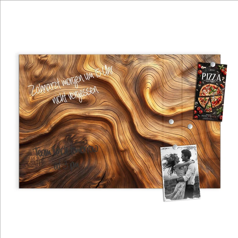 Magnettafel - Wellige Holzmaserung