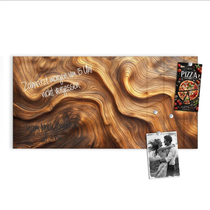 Magnettafel - Wellige Holzmaserung