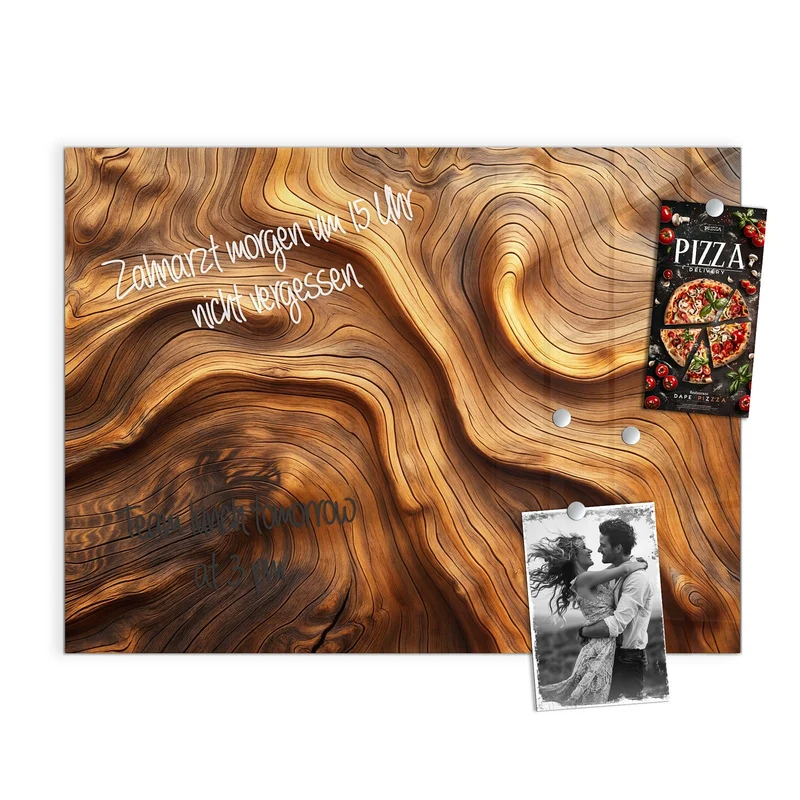 Magnettafel - Wellige Holzmaserung