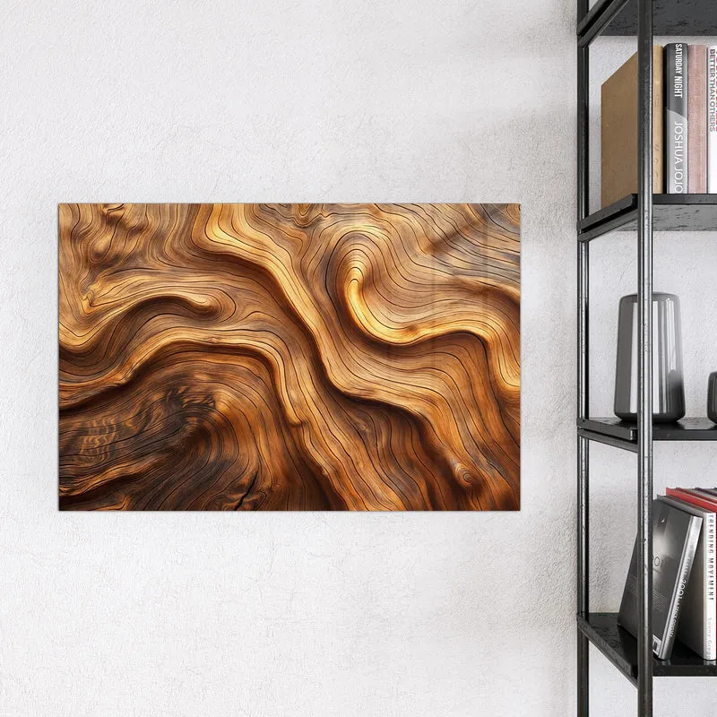 Magnettafel - Wellige Holzmaserung