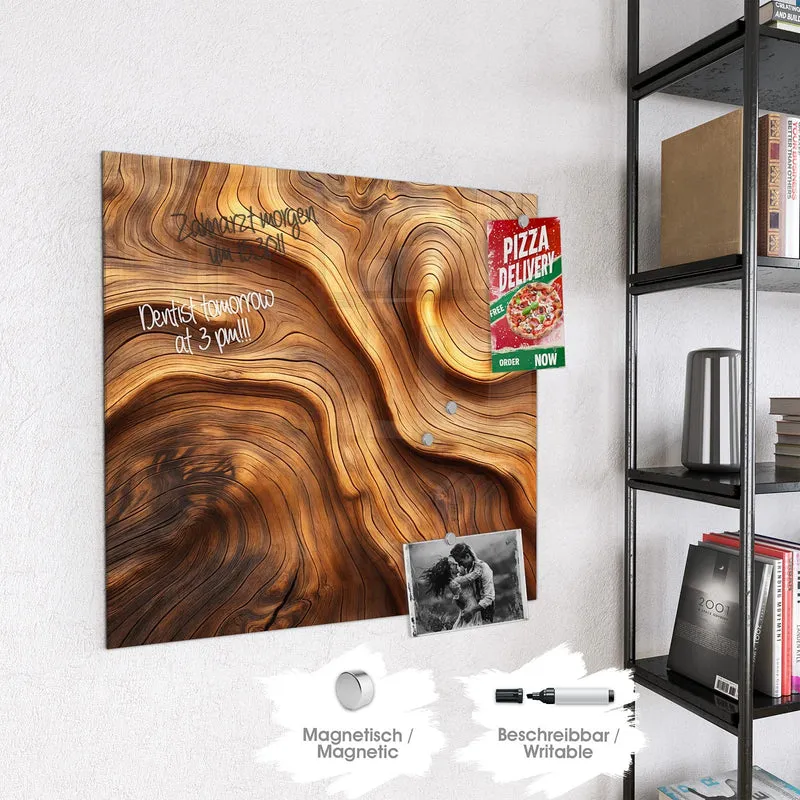 Magnettafel - Wellige Holzmaserung