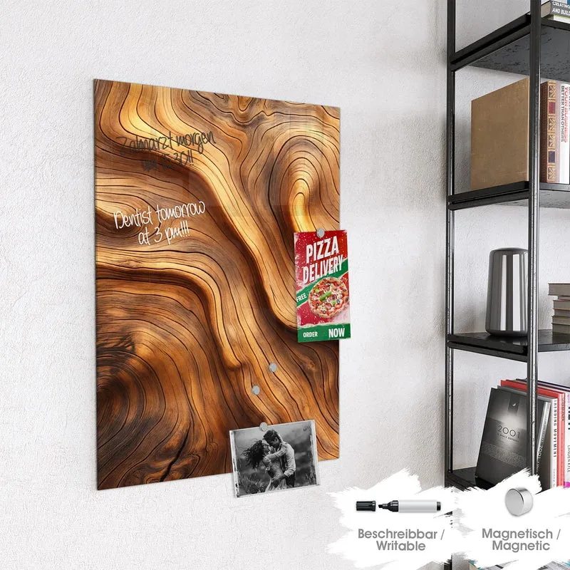 Magnettafel - Wellige Holzmaserung