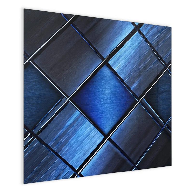 Magnettafel - Metallkacheln in Blau