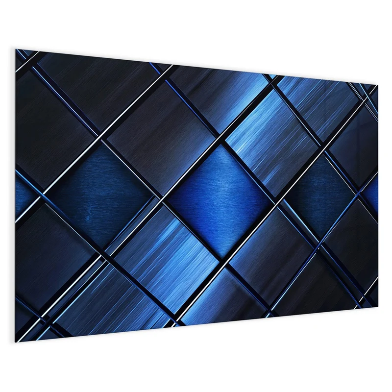Magnettafel - Metallkacheln in Blau