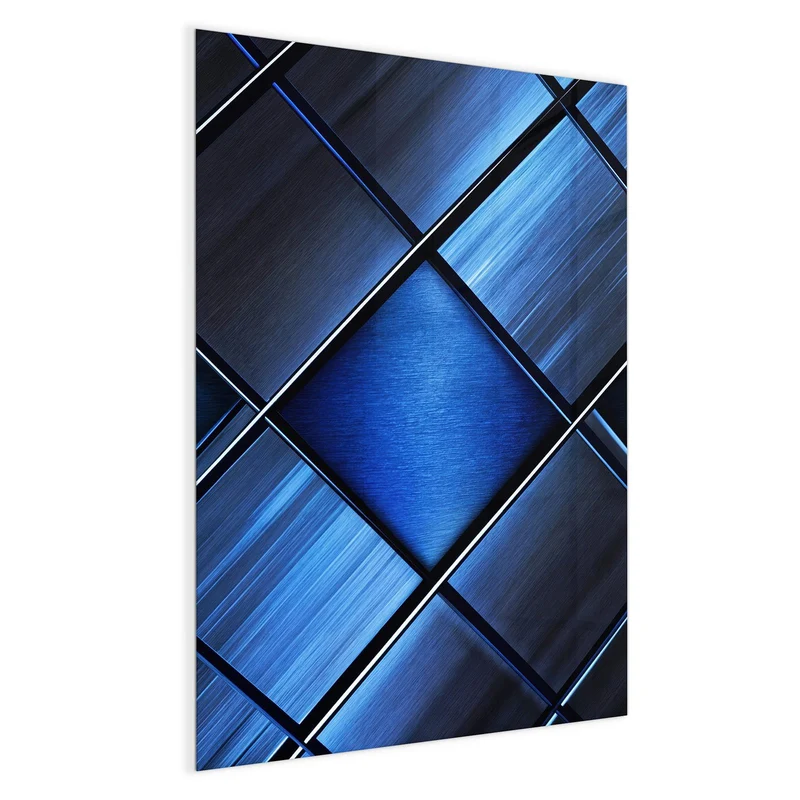 Magnettafel - Metallkacheln in Blau