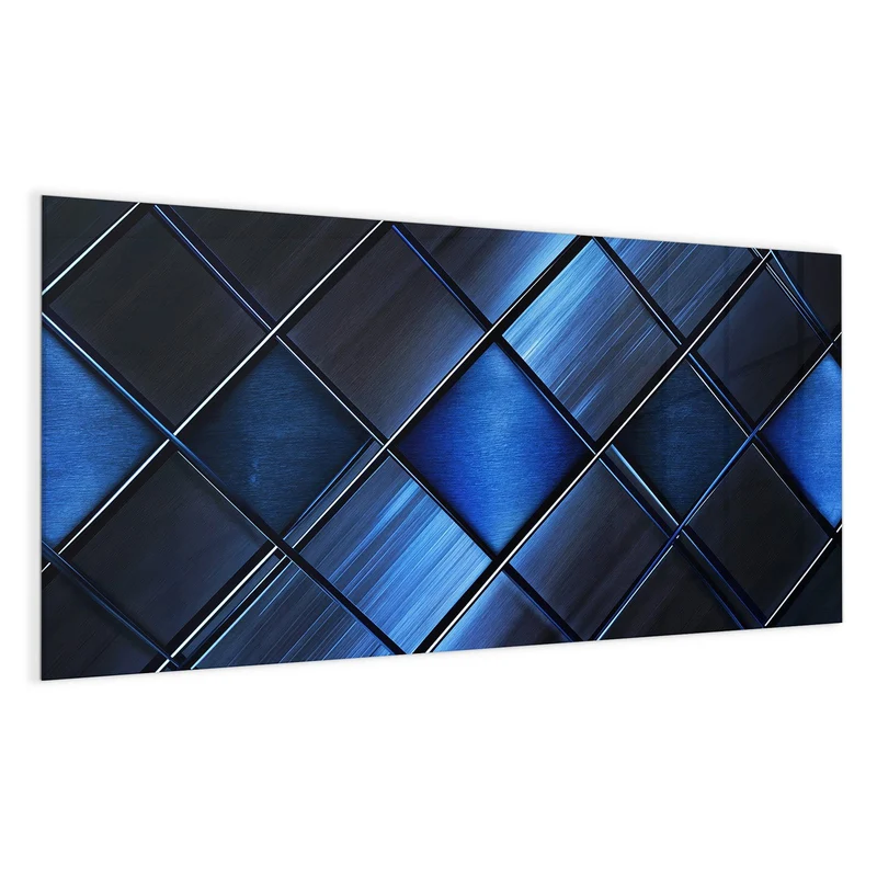 Magnettafel - Metallkacheln in Blau