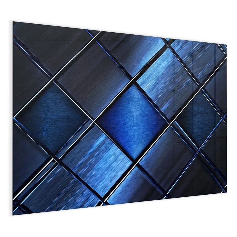 Magnettafel - Metallkacheln in Blau
