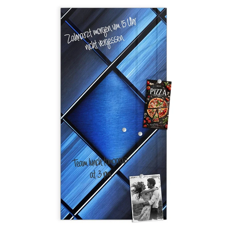 Magnettafel - Metallkacheln in Blau
