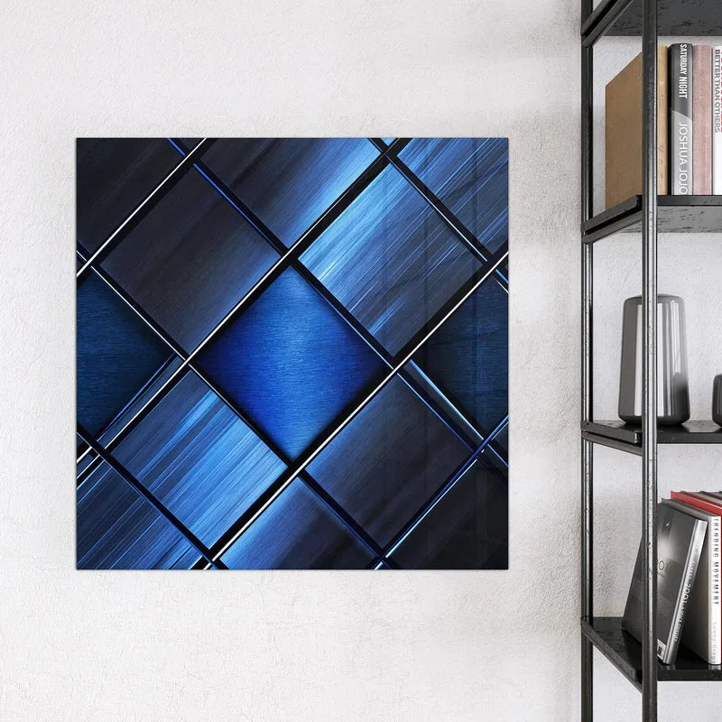 Magnettafel - Metallkacheln in Blau