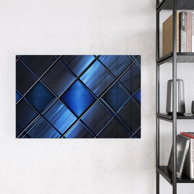 Magnettafel - Metallkacheln in Blau