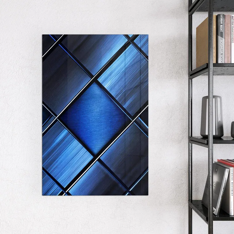 Magnettafel - Metallkacheln in Blau