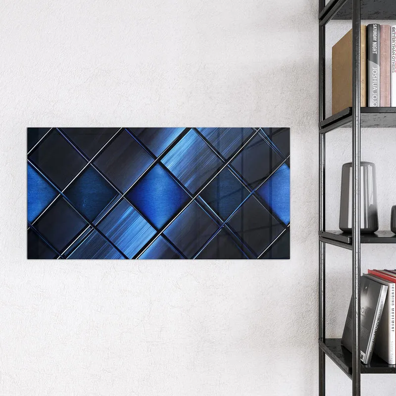Magnettafel - Metallkacheln in Blau