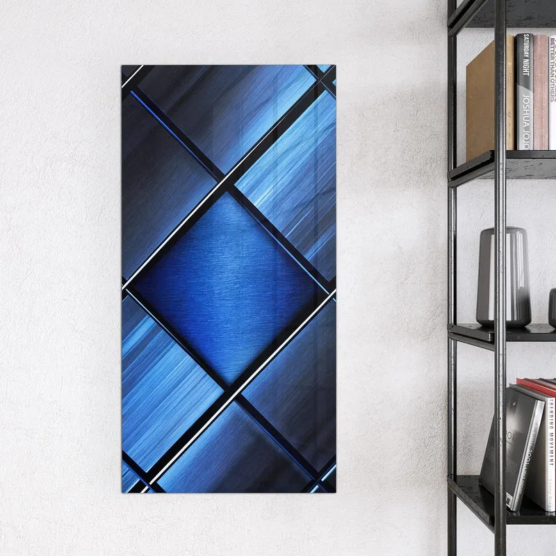 Magnettafel - Metallkacheln in Blau