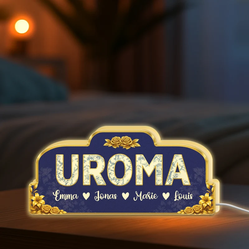 Uroma & Enkel - Personalisiertes Geschenk | Lightbox Opa/Oma